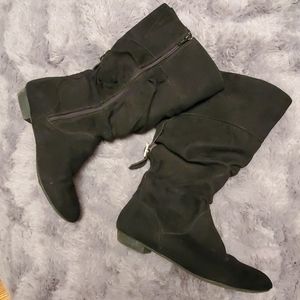 Express black swade boots